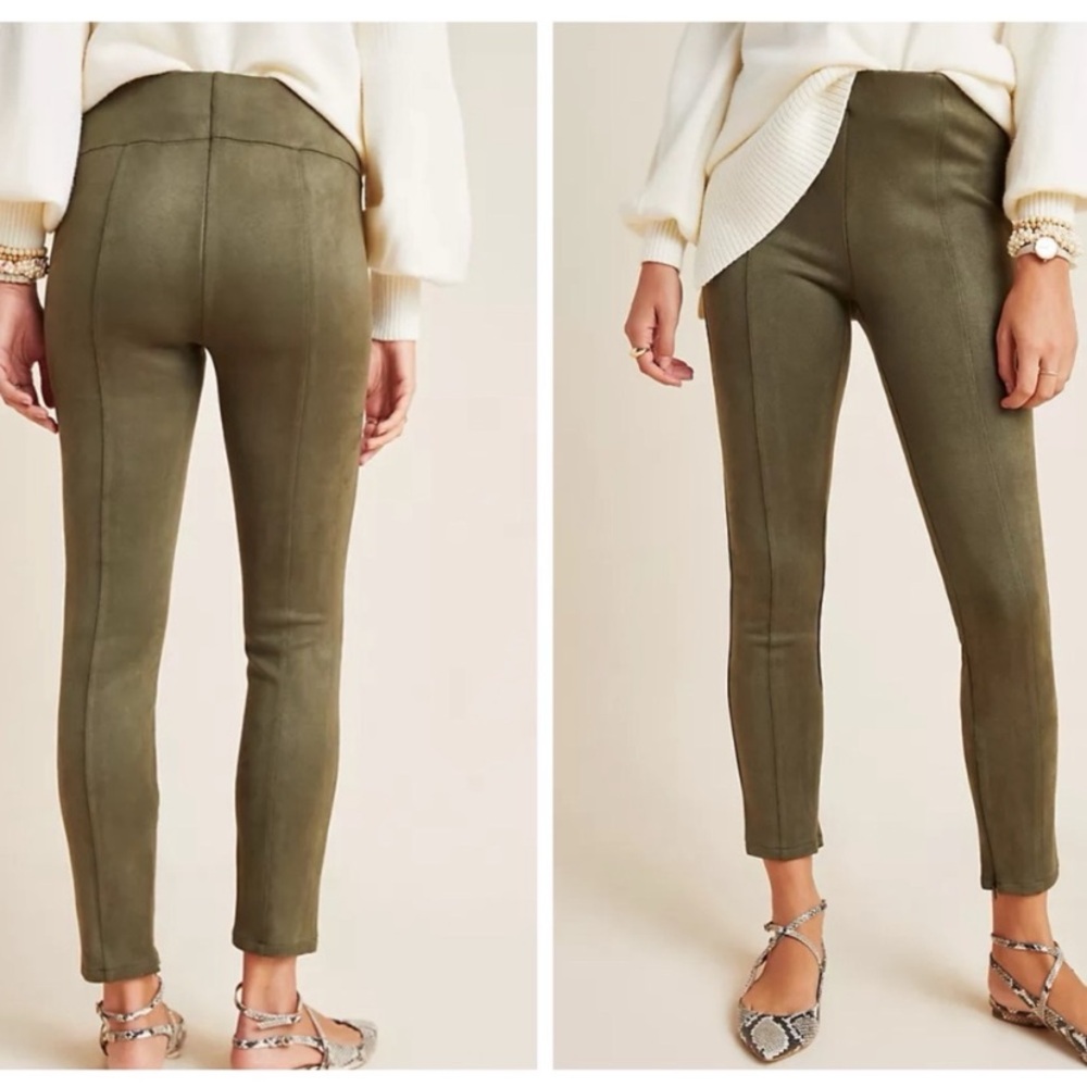 Anthropologie Faux Suede Leggings
